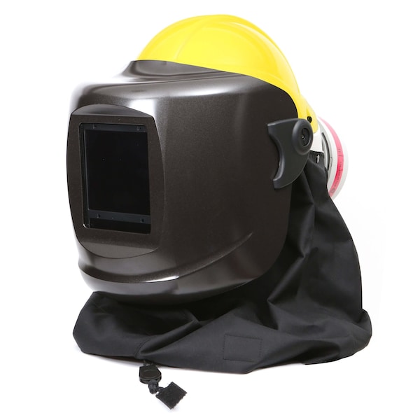 Pureflo PF60ESM+ Hard Hat Yellow, Black Neck Cape, HE Filter, Weight: 4.091 lbs Gentex Corp - main